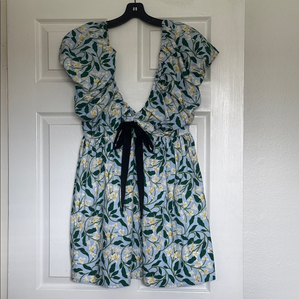 agua bendita floral mini dress